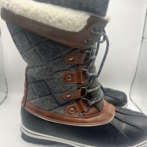 Dream Pairs Monte 02 Womens Brown Tan Khaki Snow Boots Size 9 3m Insulate - Picture 1 of 7
